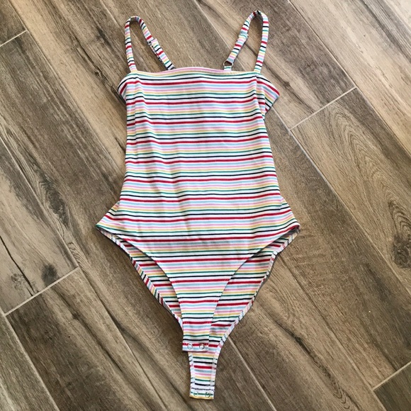 Forever 21 Tops - Multicolored striped bodysuit